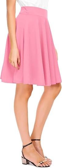 Pink Flared Skirt